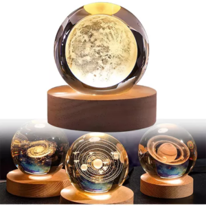 Lámpara Bola de Cristal 3D Planeta